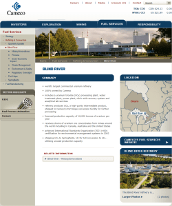 Cameco - Uranium Refinery at Blind River